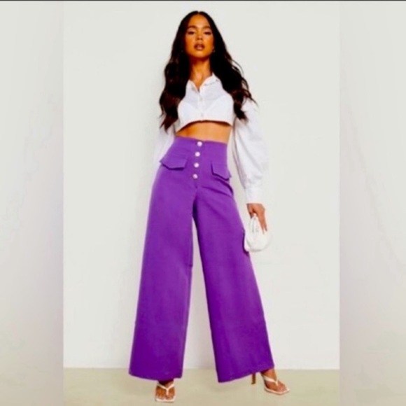 Boohoo Pants - BOOHOO Wide Leg Pants